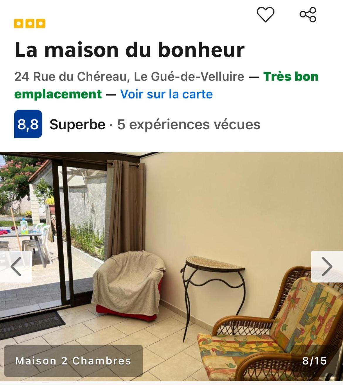 La Maison Du Bonheur Le Gué-de-Velluire Buitenkant foto