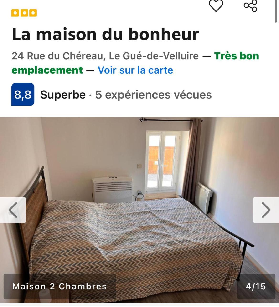 La Maison Du Bonheur Le Gué-de-Velluire Buitenkant foto