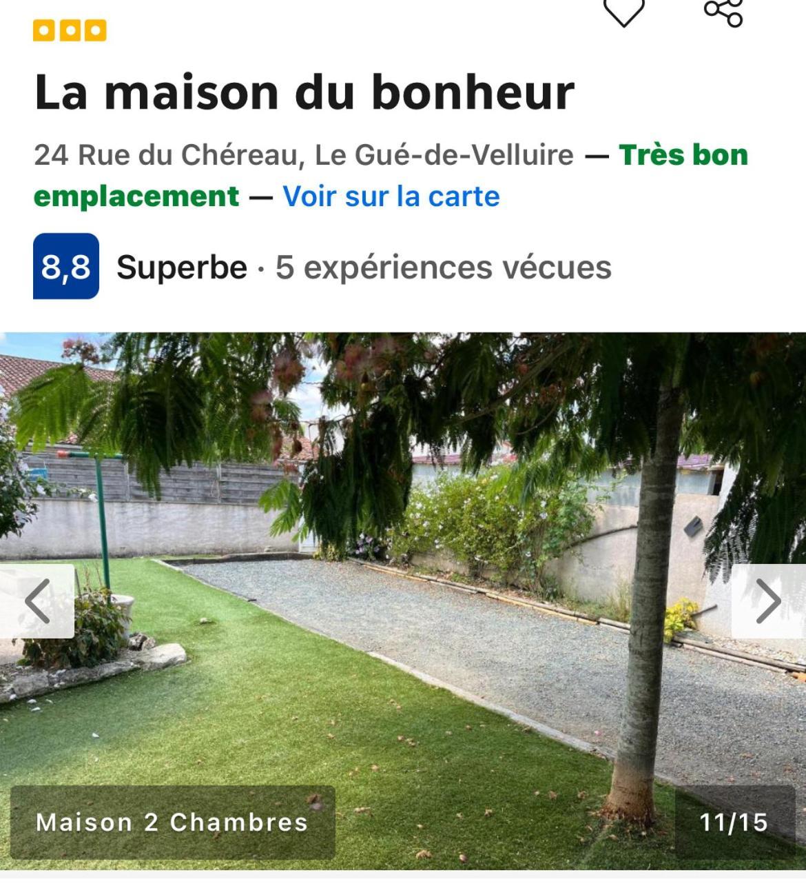 La Maison Du Bonheur Le Gué-de-Velluire Buitenkant foto